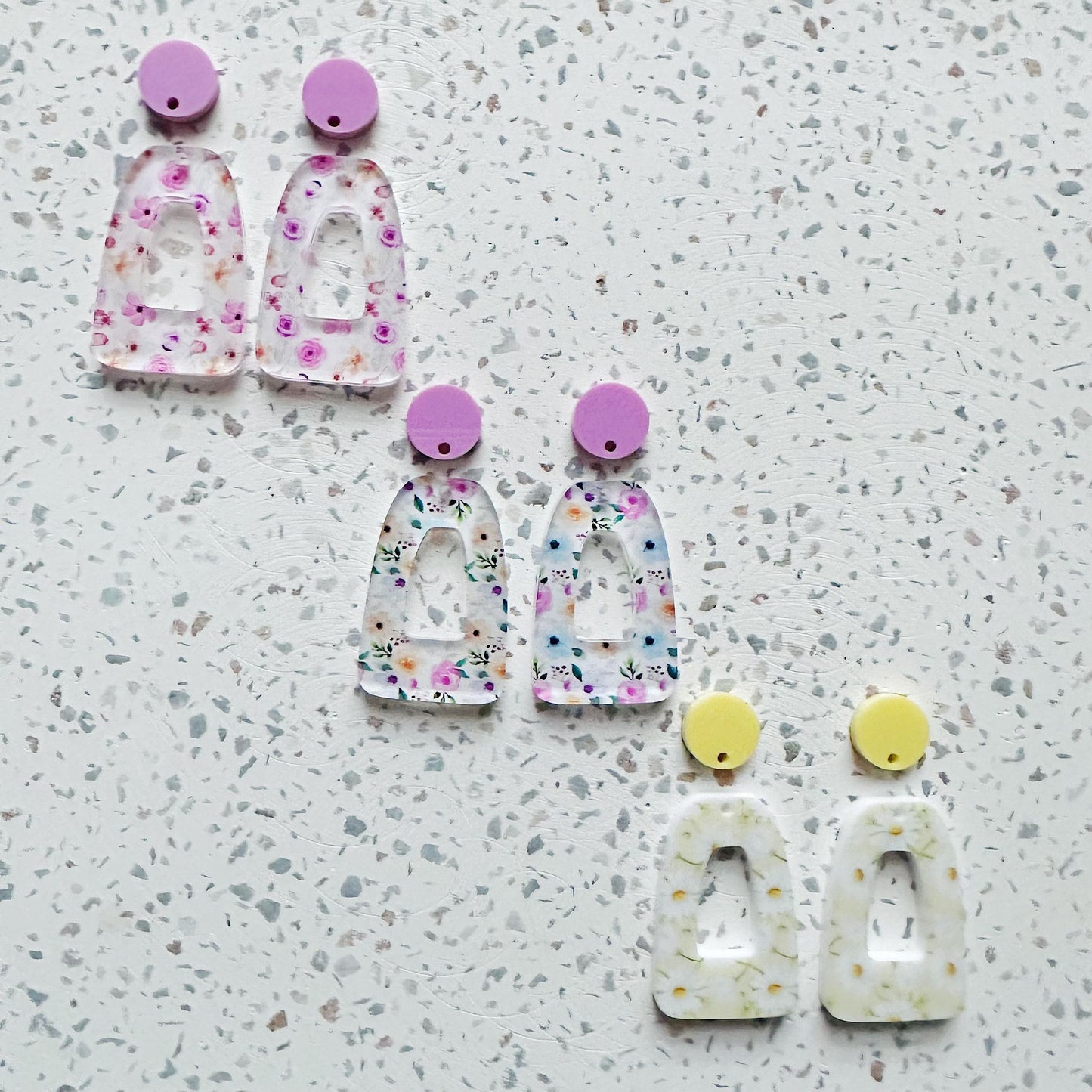 Printed Floral Elegant Dangles