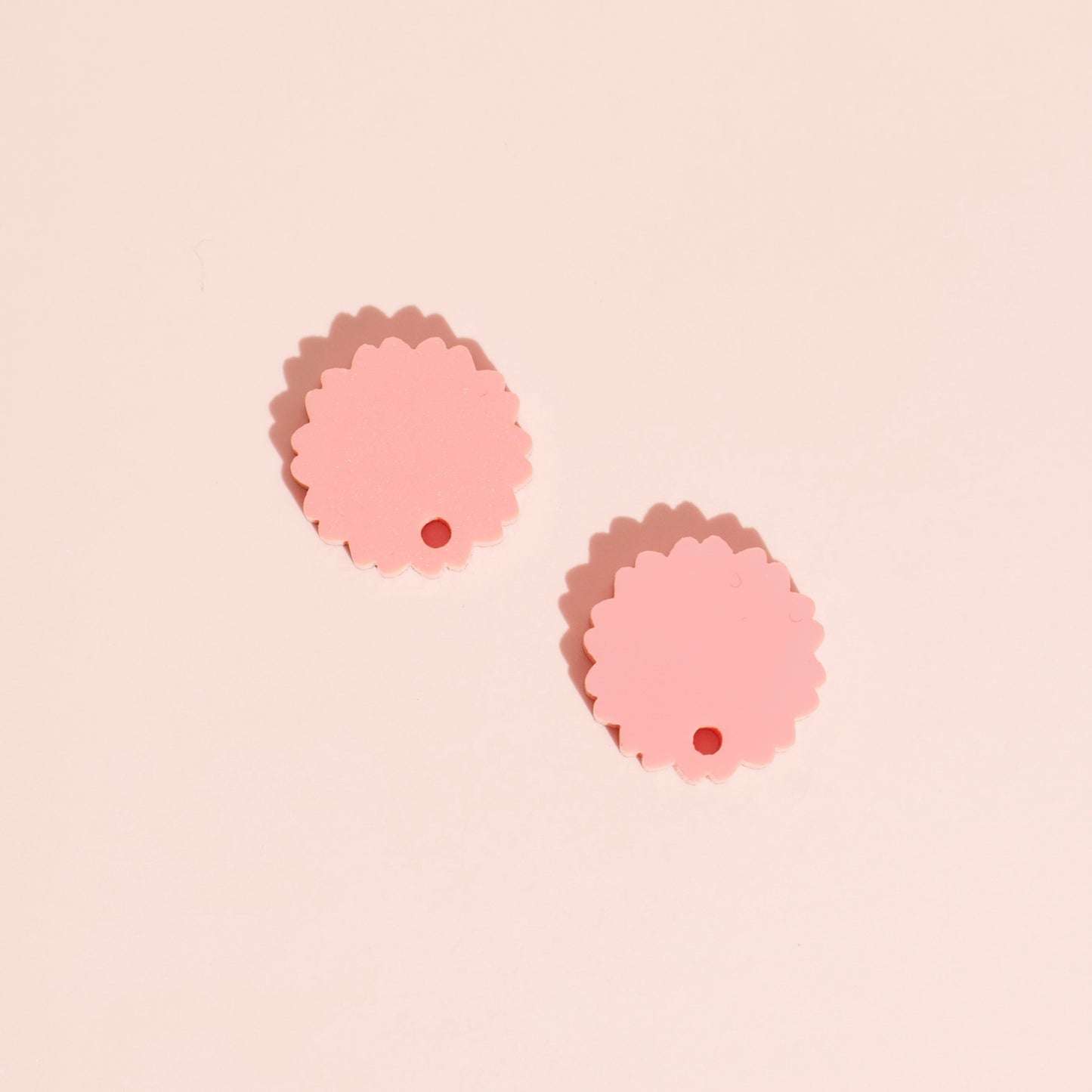 Ripple Circle Studs 15mm with Hole