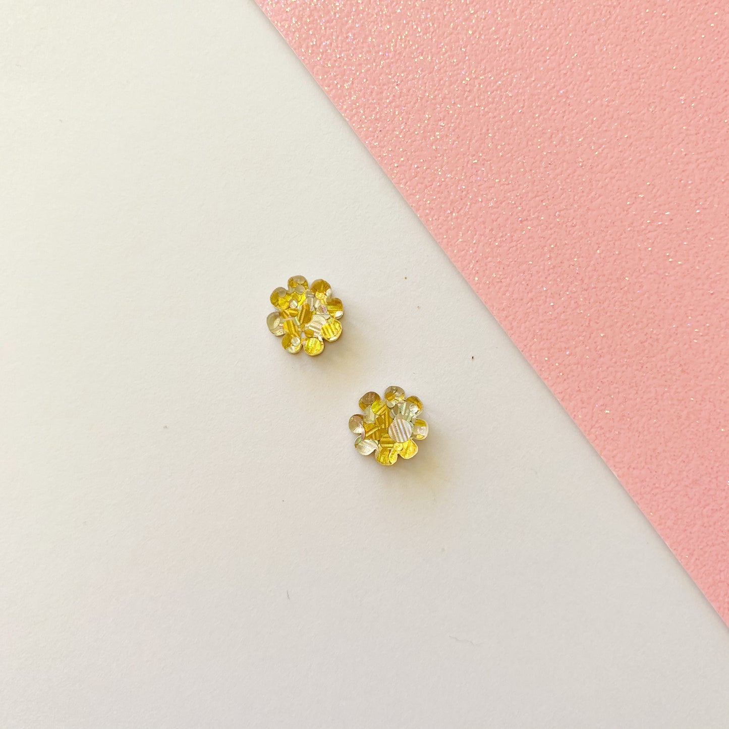 Pair of 8 Petal Flower Studs 10mm & 15mm