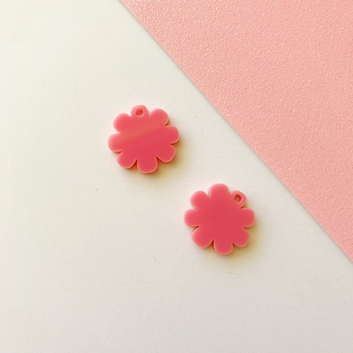 Pair of 8 Petal Flower 20mm Dangle Blanks