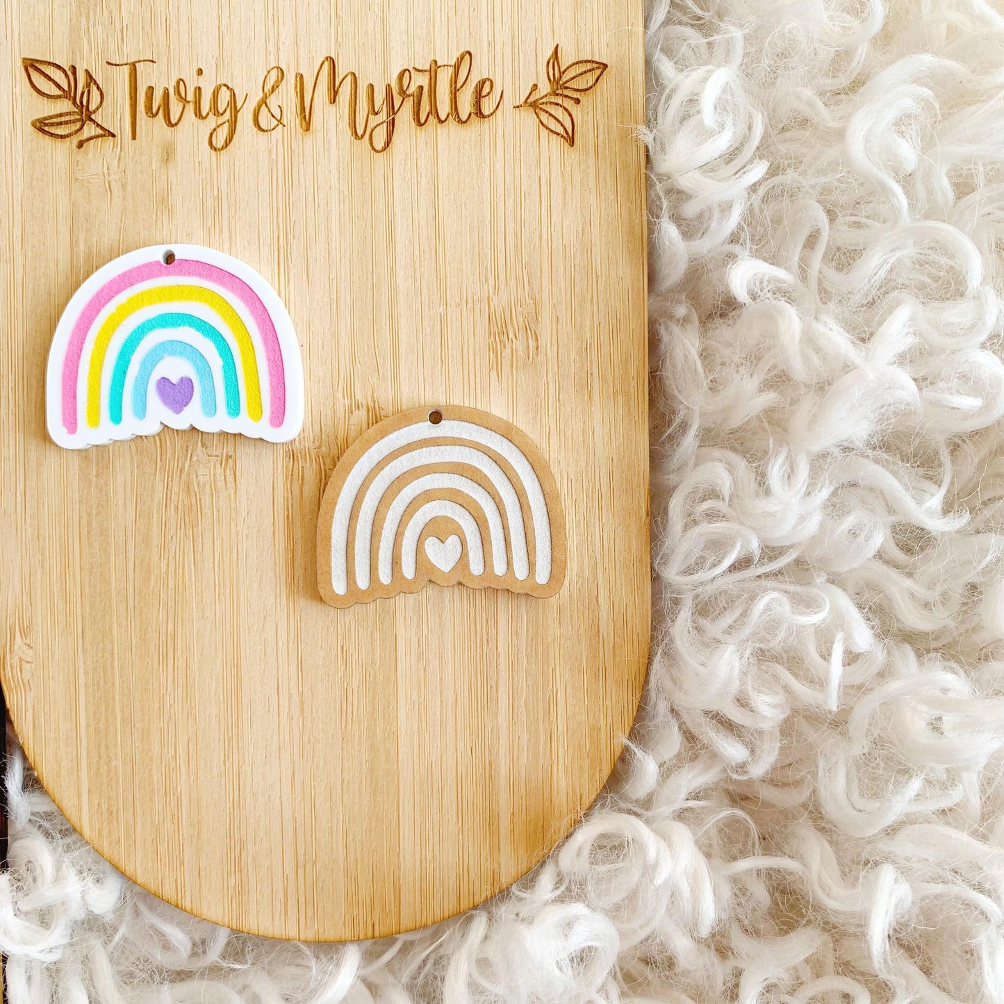 Rainbow Dangles Engraved Ready For Paint Fill