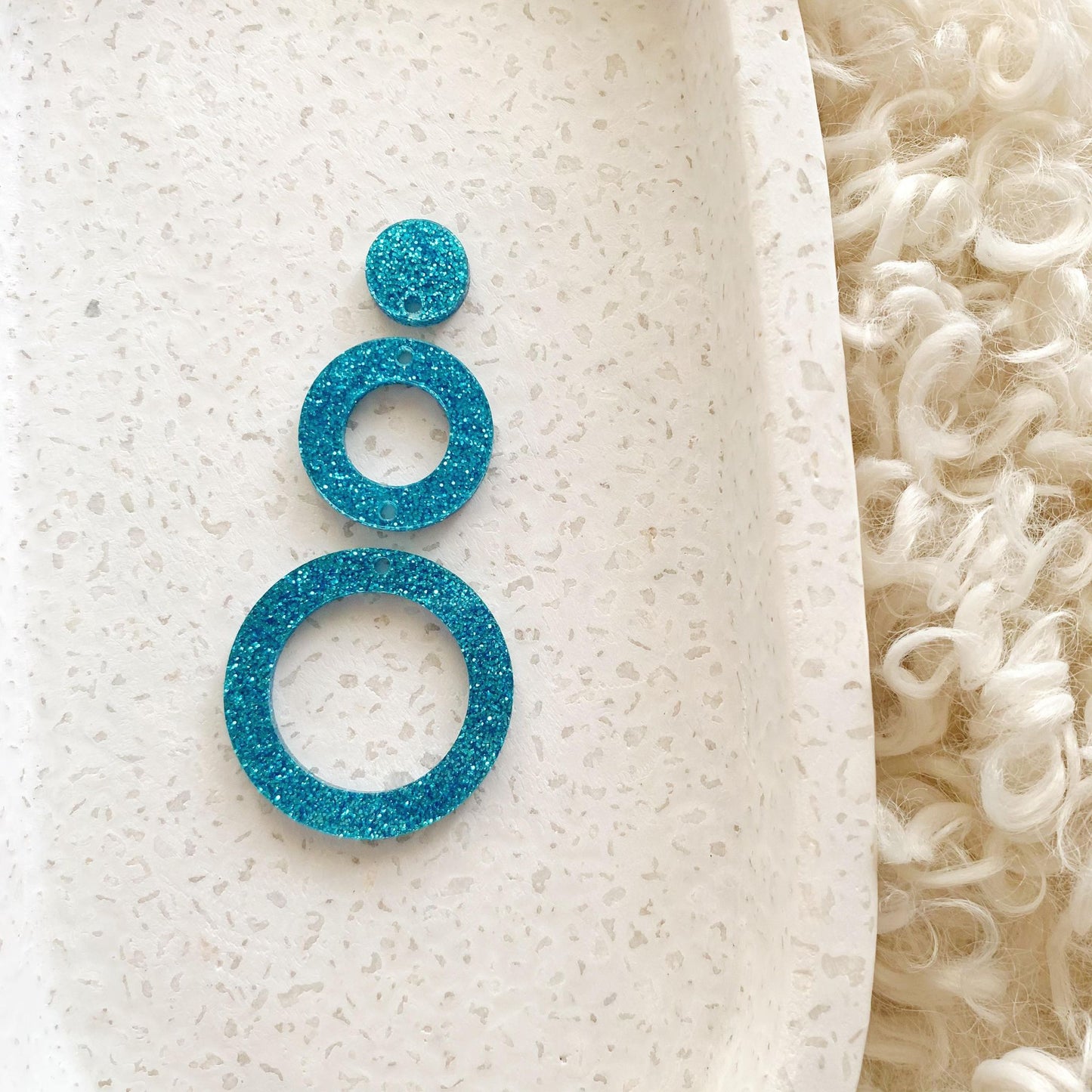 Trios - Pair of Circle Statement Earring Blanks