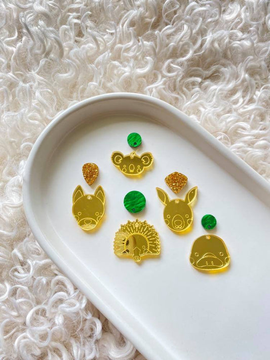 Australian Animals Pair of Dangle Blanks
