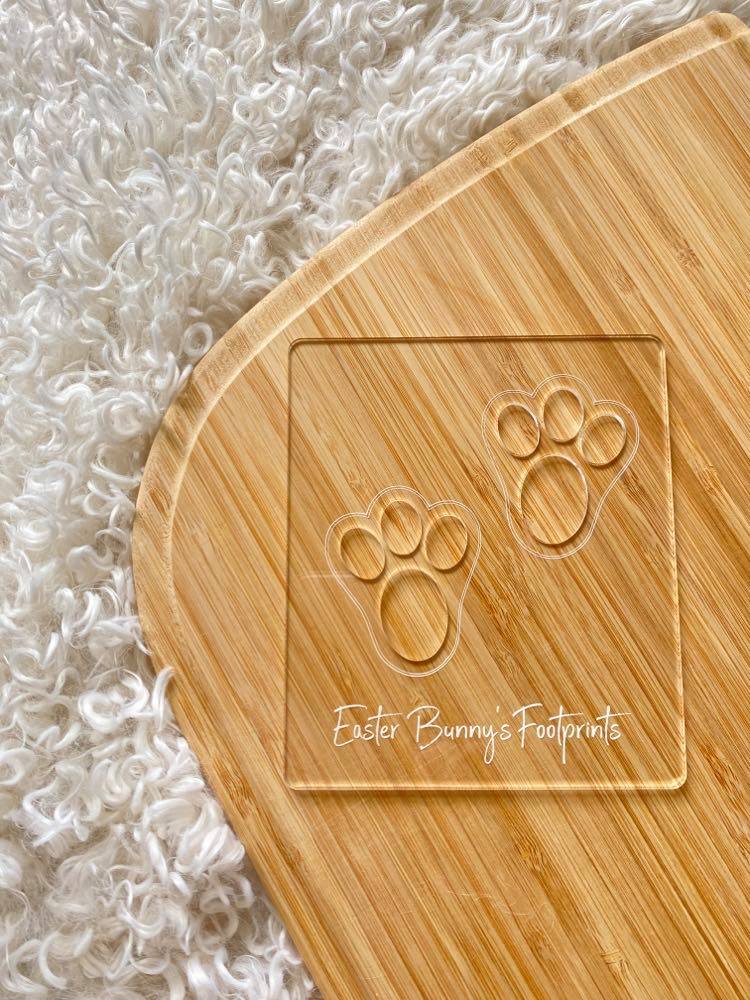 Easter Bunny Footprint Stencil Blank