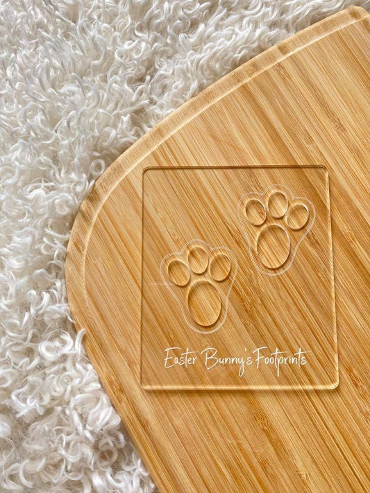 Set of 5 - Easter Bunny Footprint Stencil Blanks