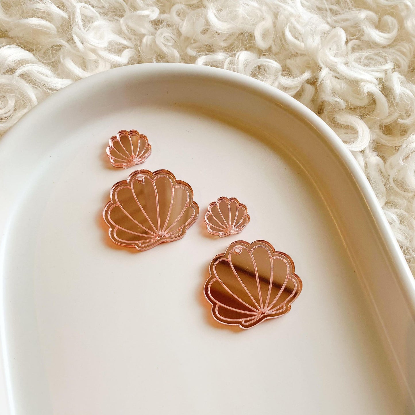 Seashell Dangles Pair of Engraved Blanks