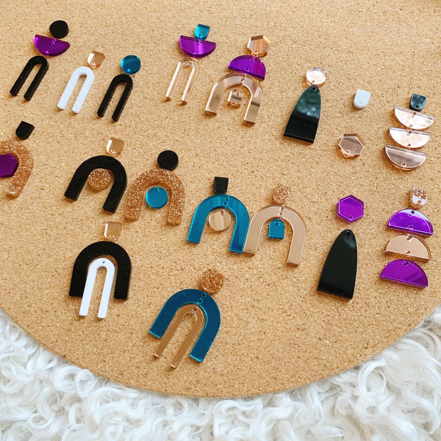 Semi Circle Pair of Blanks with 2 Middle Holes (2M)