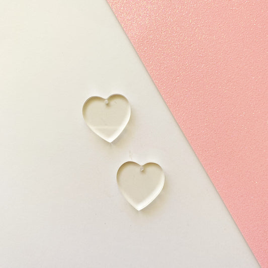 Pair of Heart 30mm Dangle Blanks