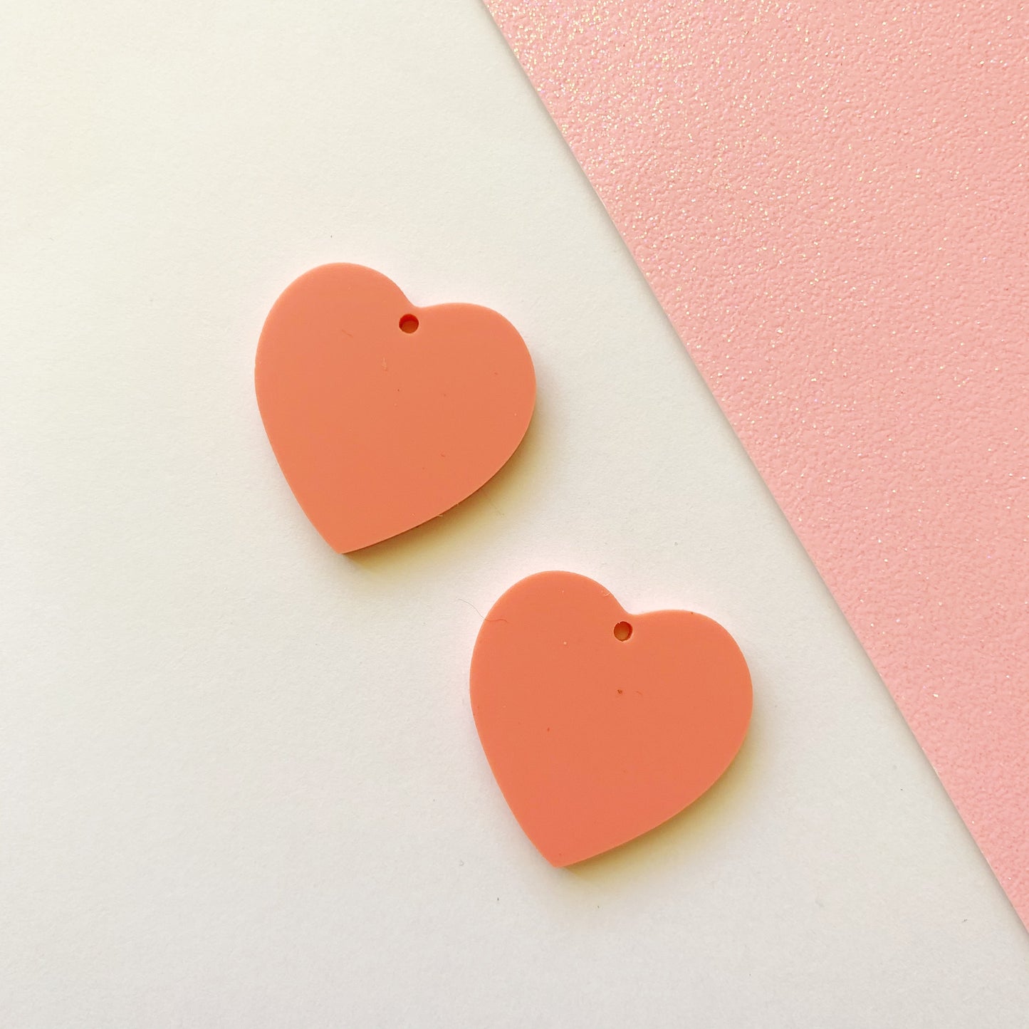 Pair of 35mm Heart Dangles
