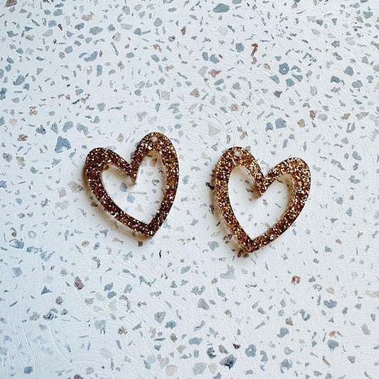 Heart Hoop Dangles