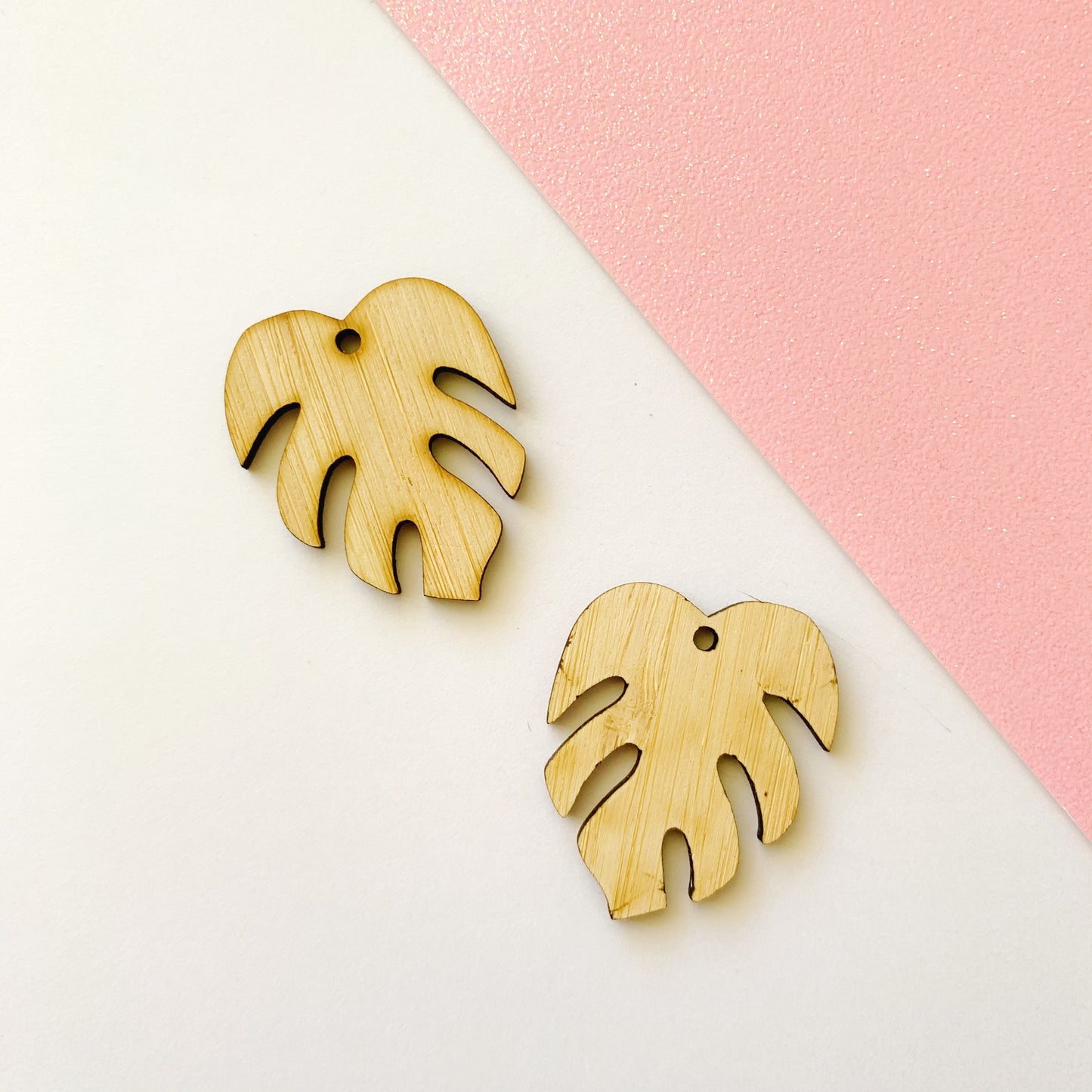 Pair of Jungle Leaf 40mm Dangles