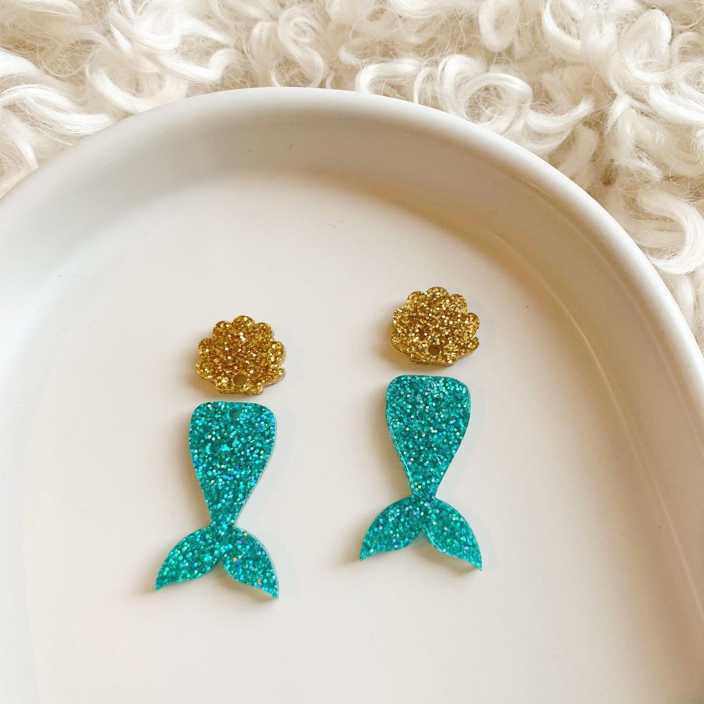Mermaid Tail - Pair of Dangle Blanks