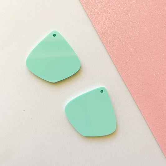 Pair of Modern Teardrop Circle 40mm Dangles