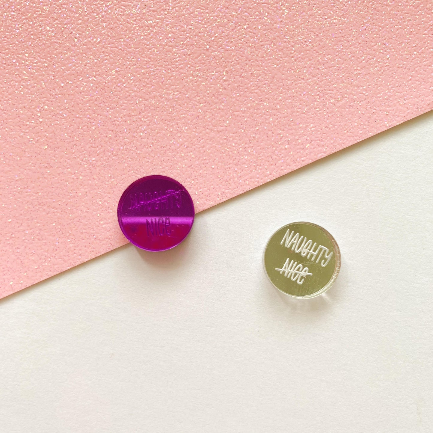 Naughty or Nice 15mm Circle Studs