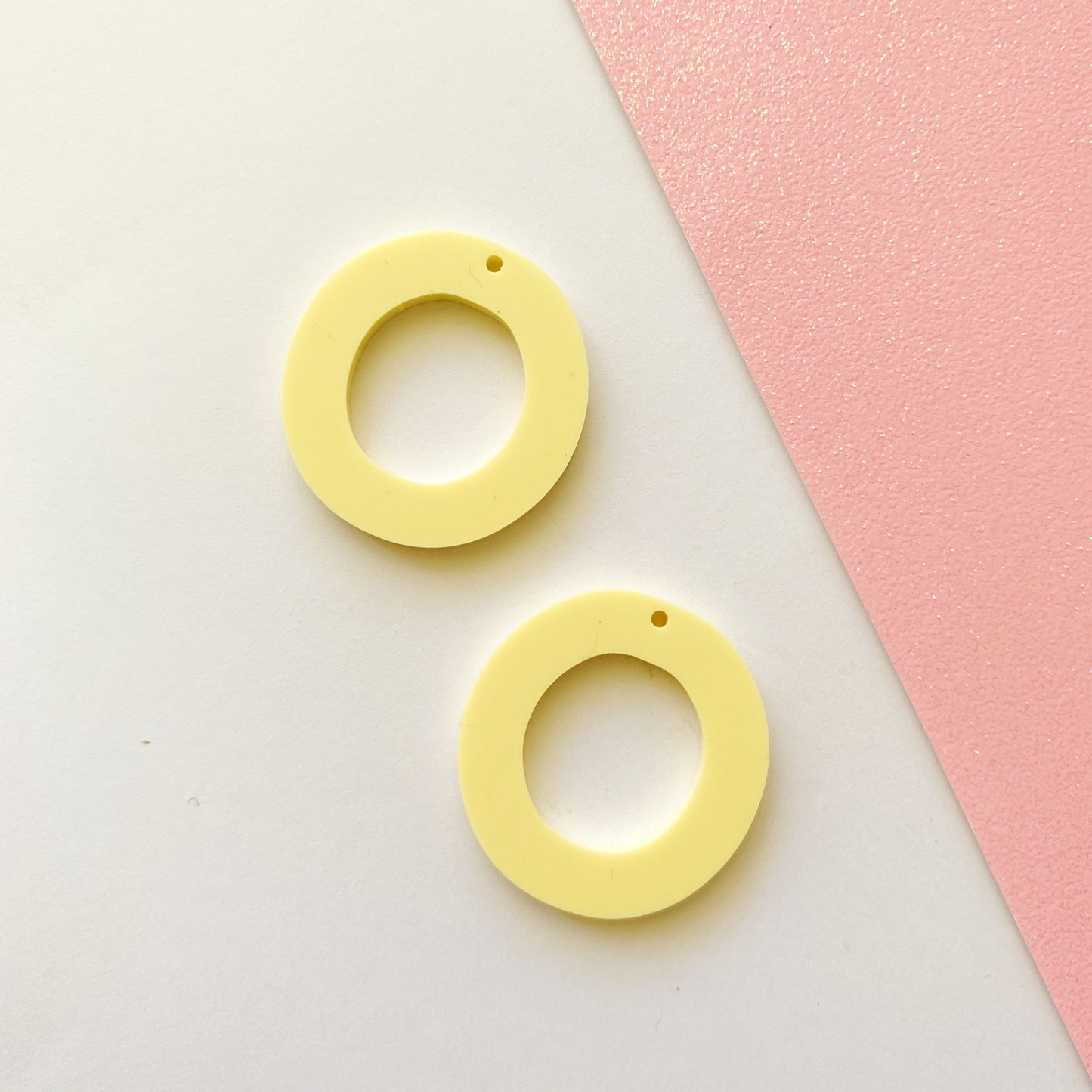Pair of Organic Open Circle 35mm Dangles