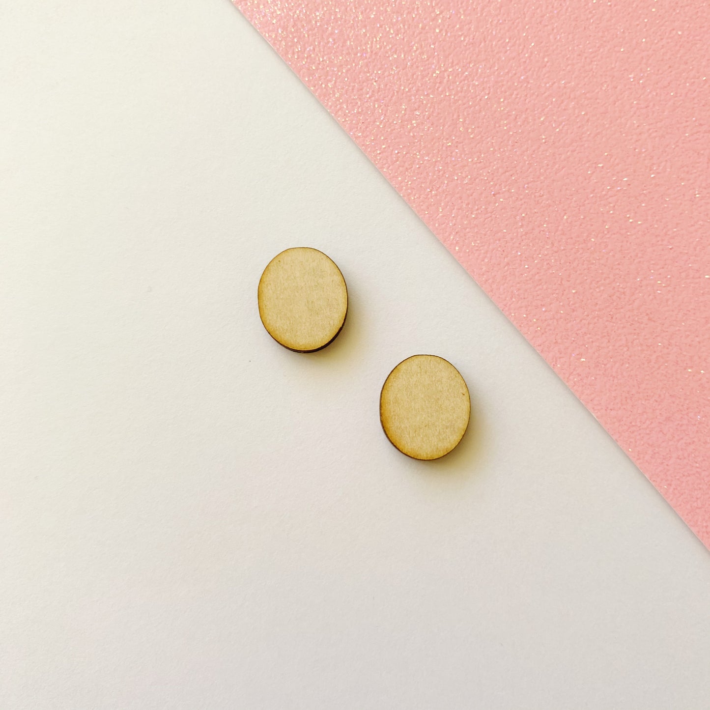 Pair of Oval 15mm Stud Blanks