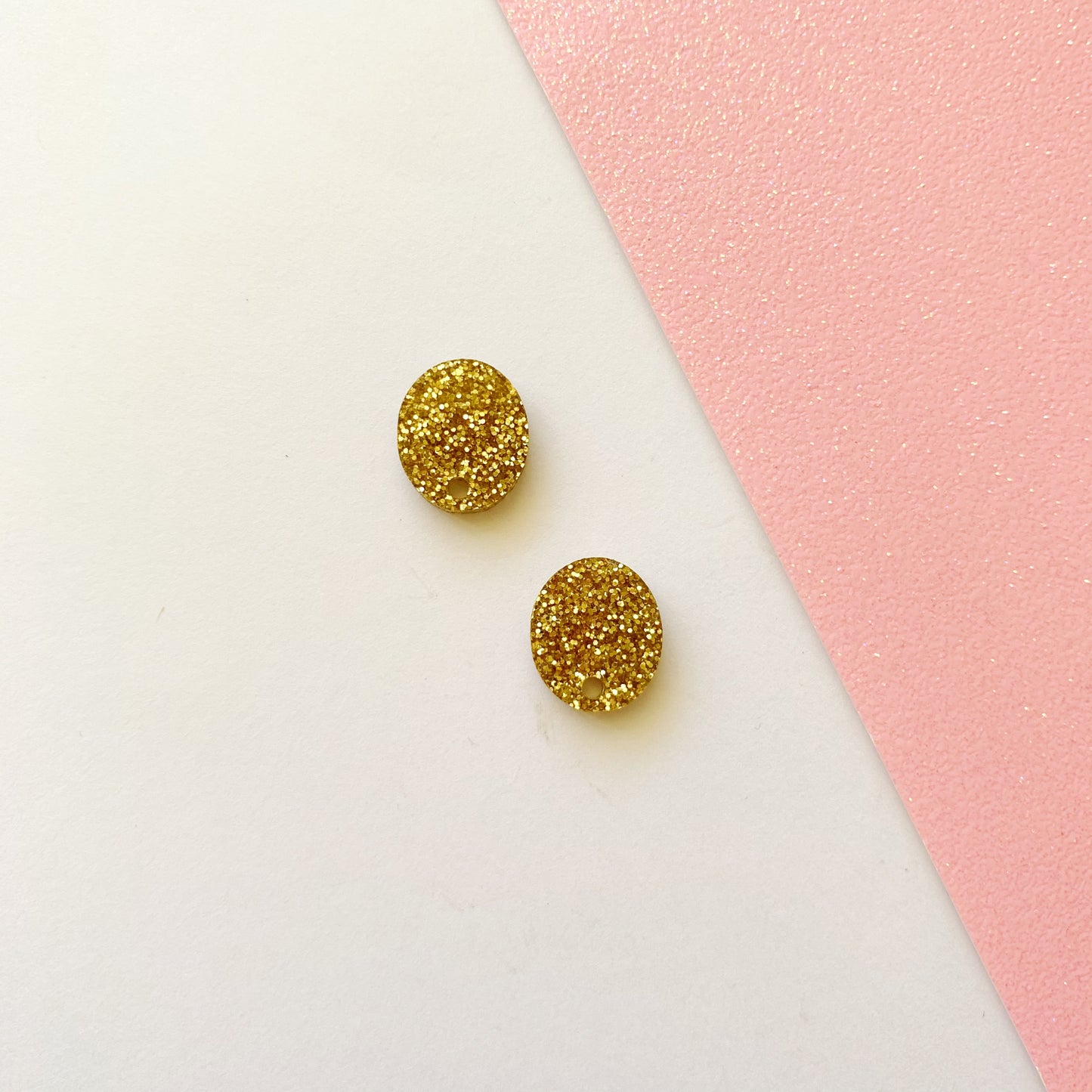 Pair of Oval 15mm Stud Blanks with Holes