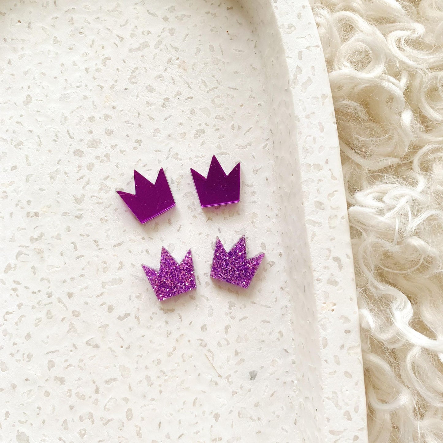 Princess Crown Pair of Stud Blanks