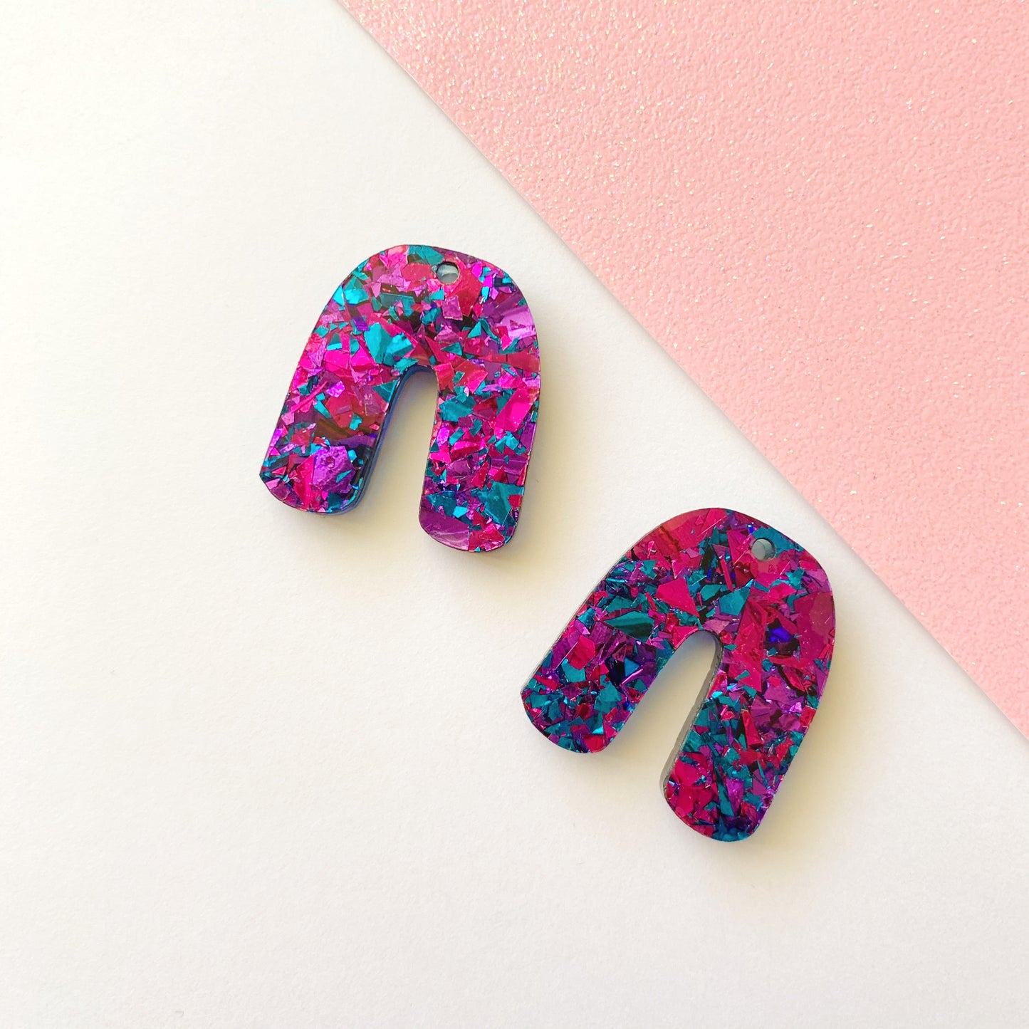 Pair of Rainbow Arch 30mm Dangle Blanks