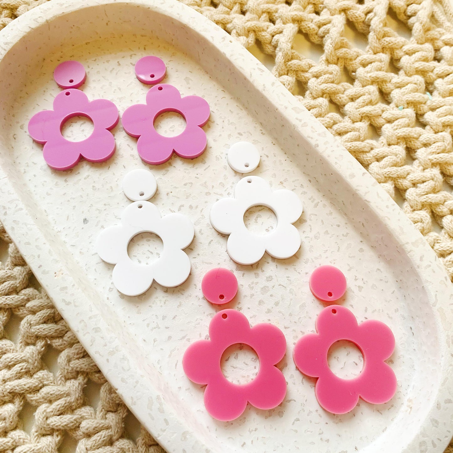 Retro Flower Duo Pair of Blanks