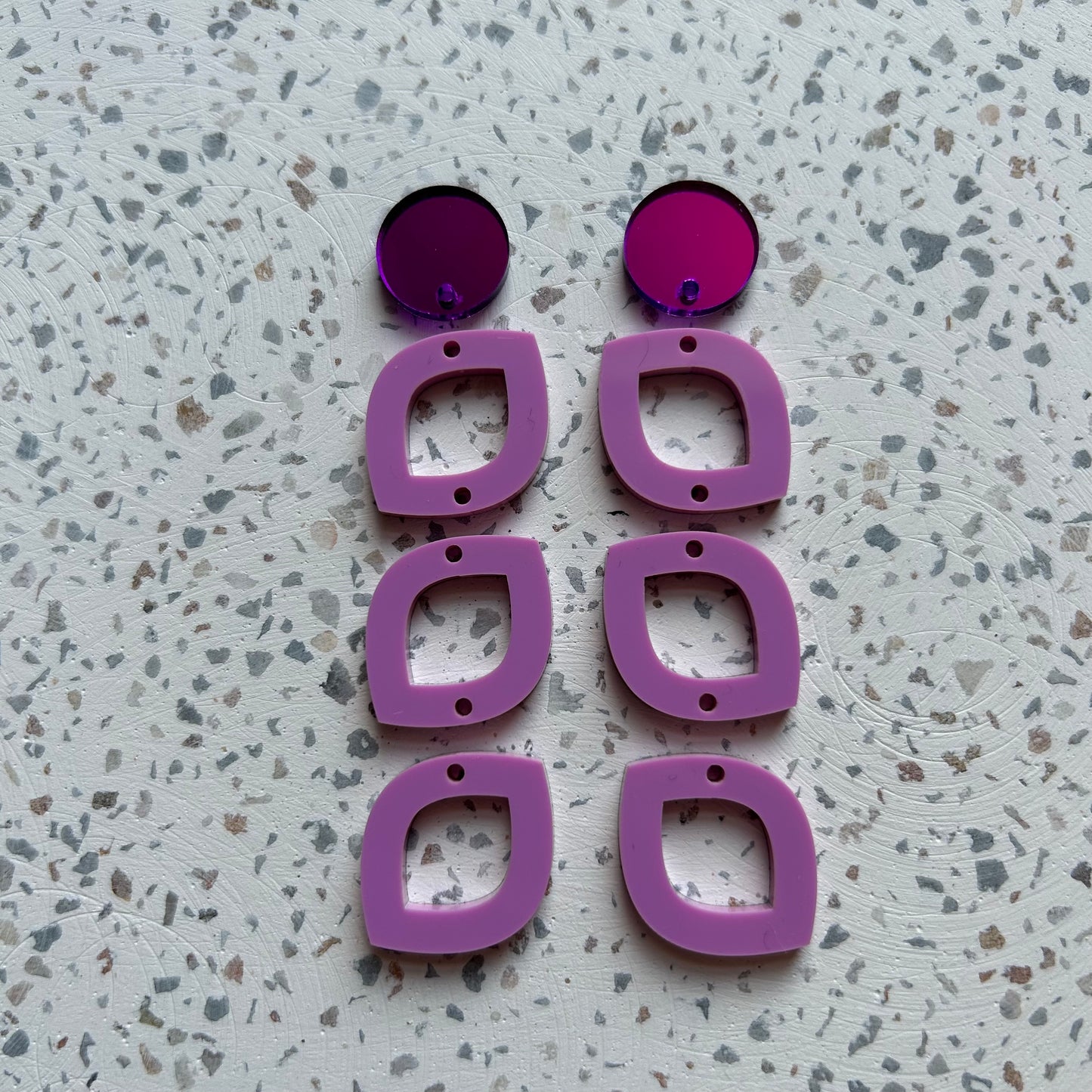 Retro Leaf Statement Dangles