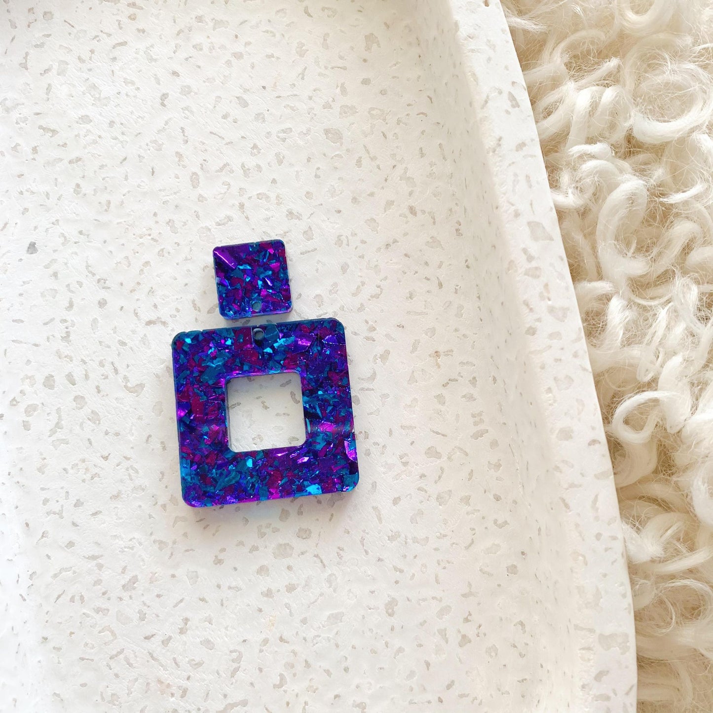 Square Duo Pair of Statement Earring Blanks