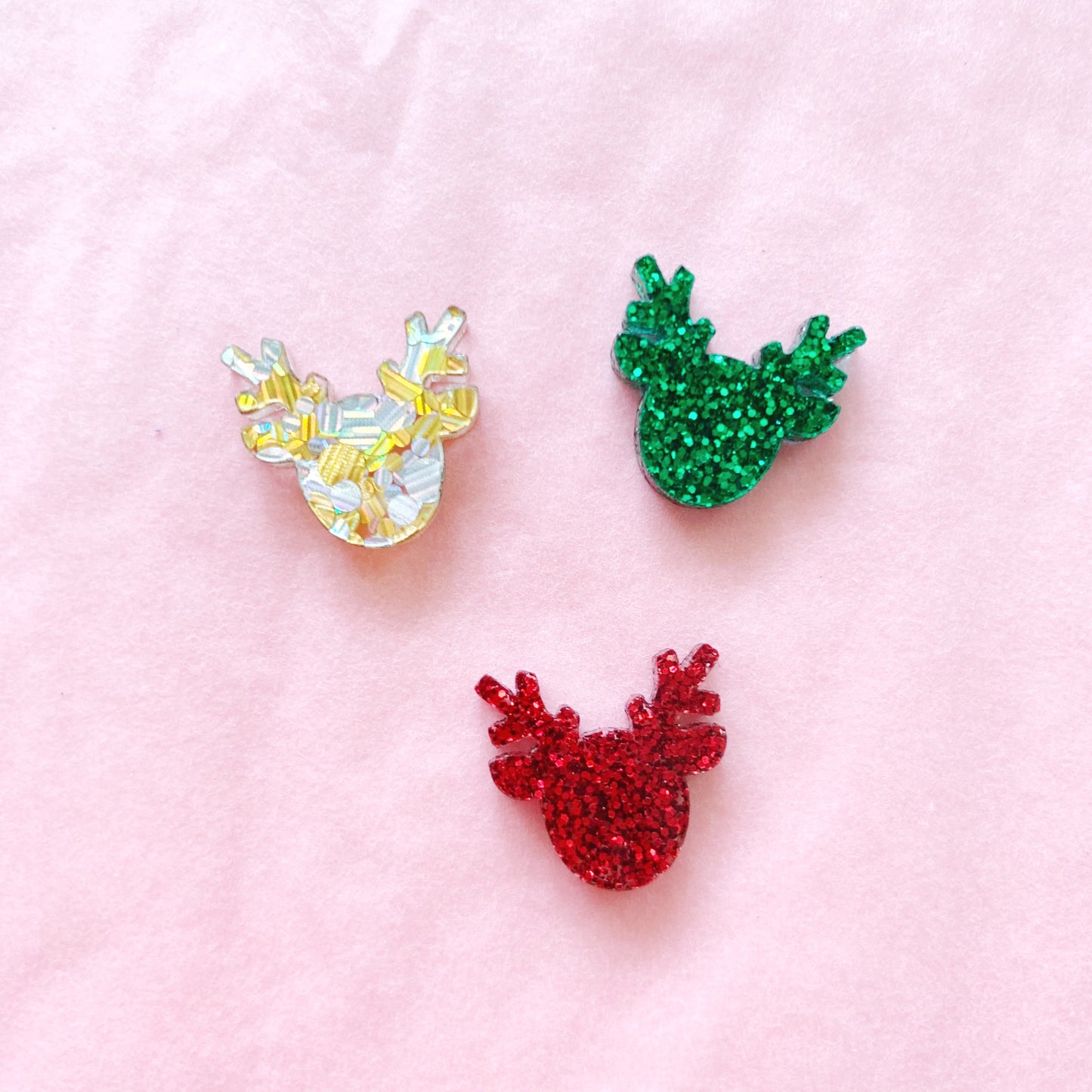 Blank Pair 15mm Reindeer studs