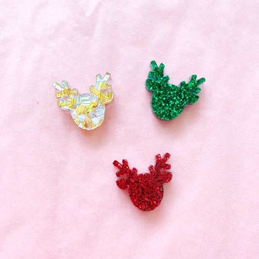 Blank Pair 15mm Reindeer studs