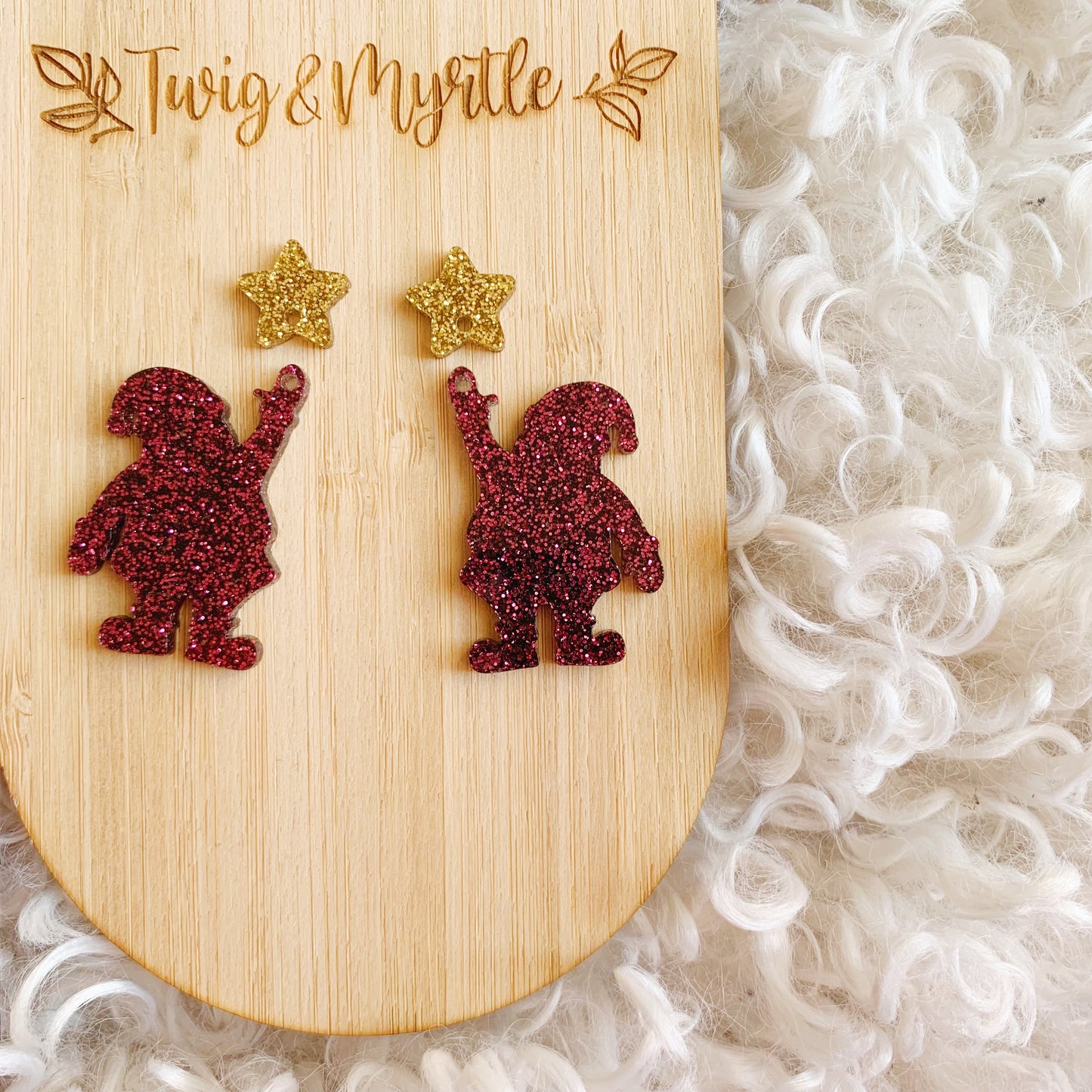 Rounded Point Star Pair of Blanks with Holes