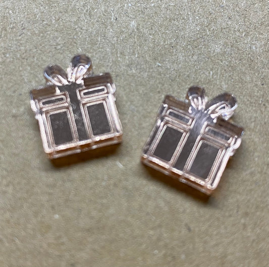 Present with Bow Studs - Engraved Mirror
