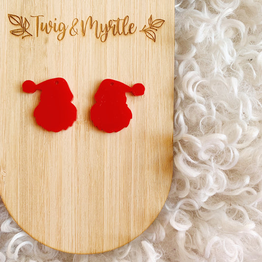Santa Head Dangles Pair of Blanks