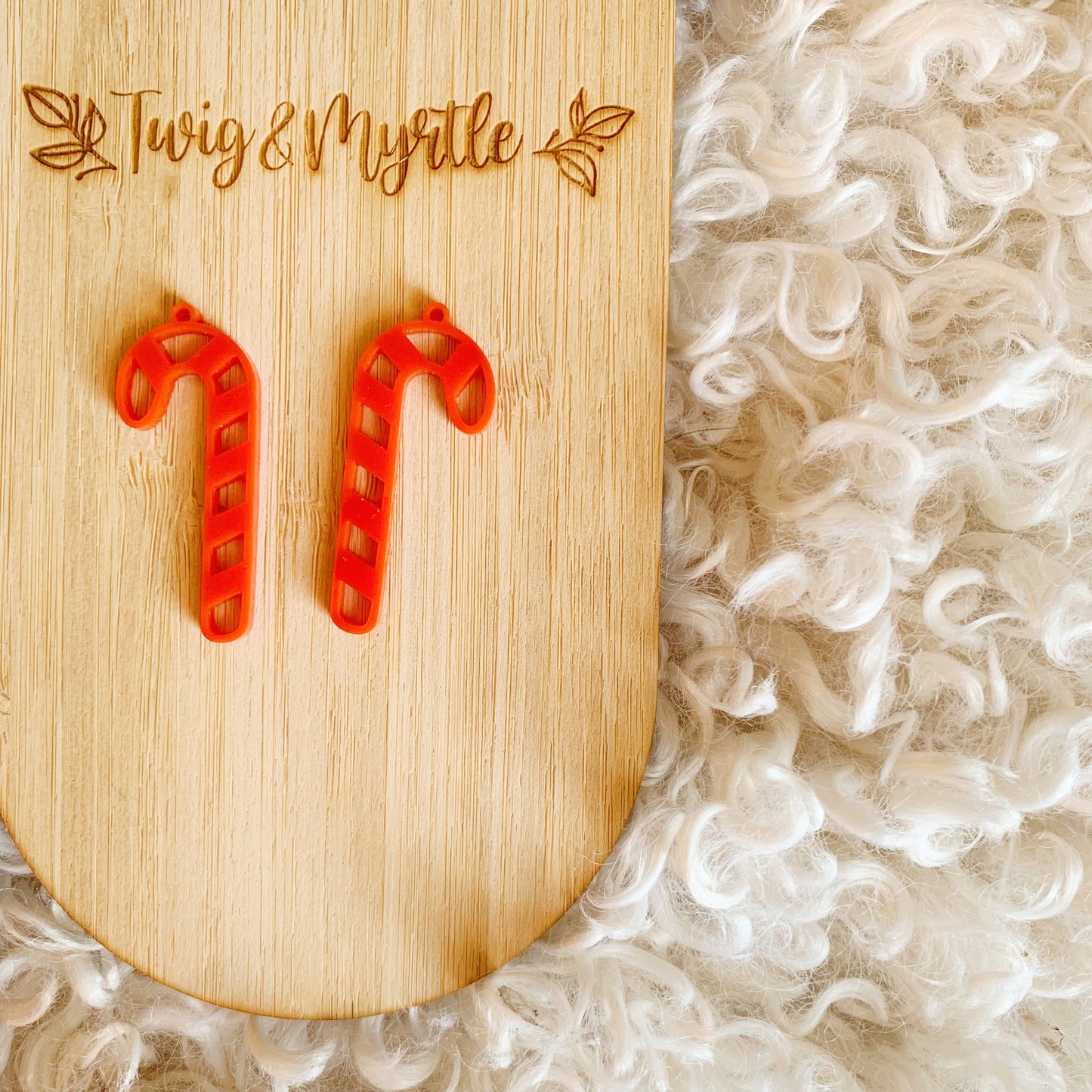 Candy Cane Silhouette Dangles