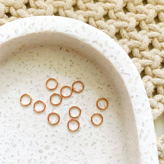 Rose Gold 8mm jump rings 40pack