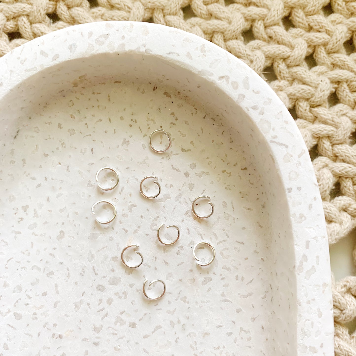 Silver 8mm jump rings 40pack