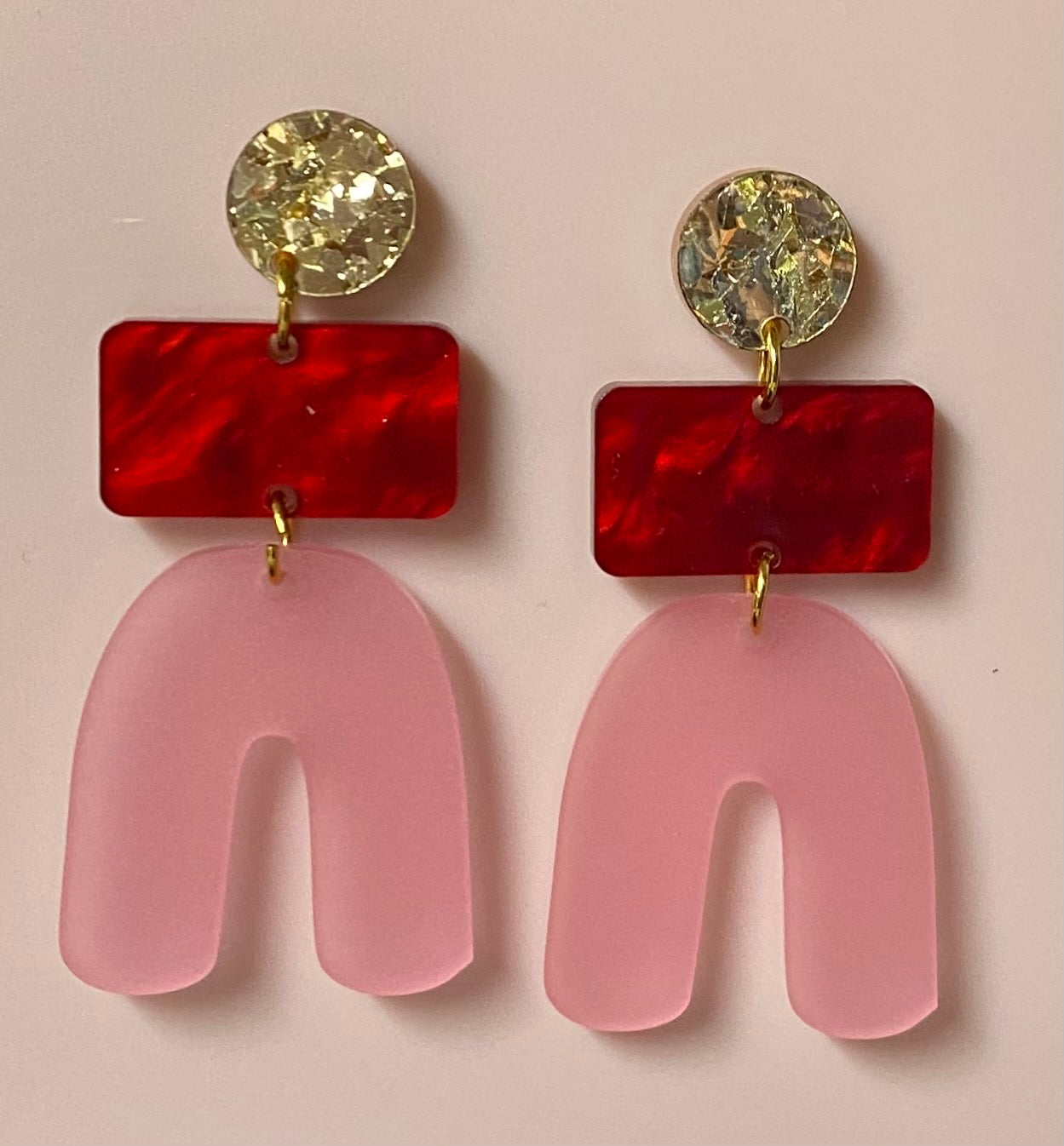 Pair of Rectangle Bar Connectors with Two Holes