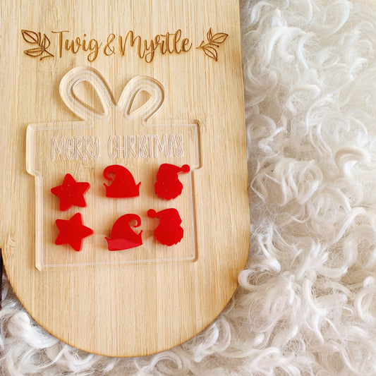 Christmas Earring Gift Travel Holder Set of 5