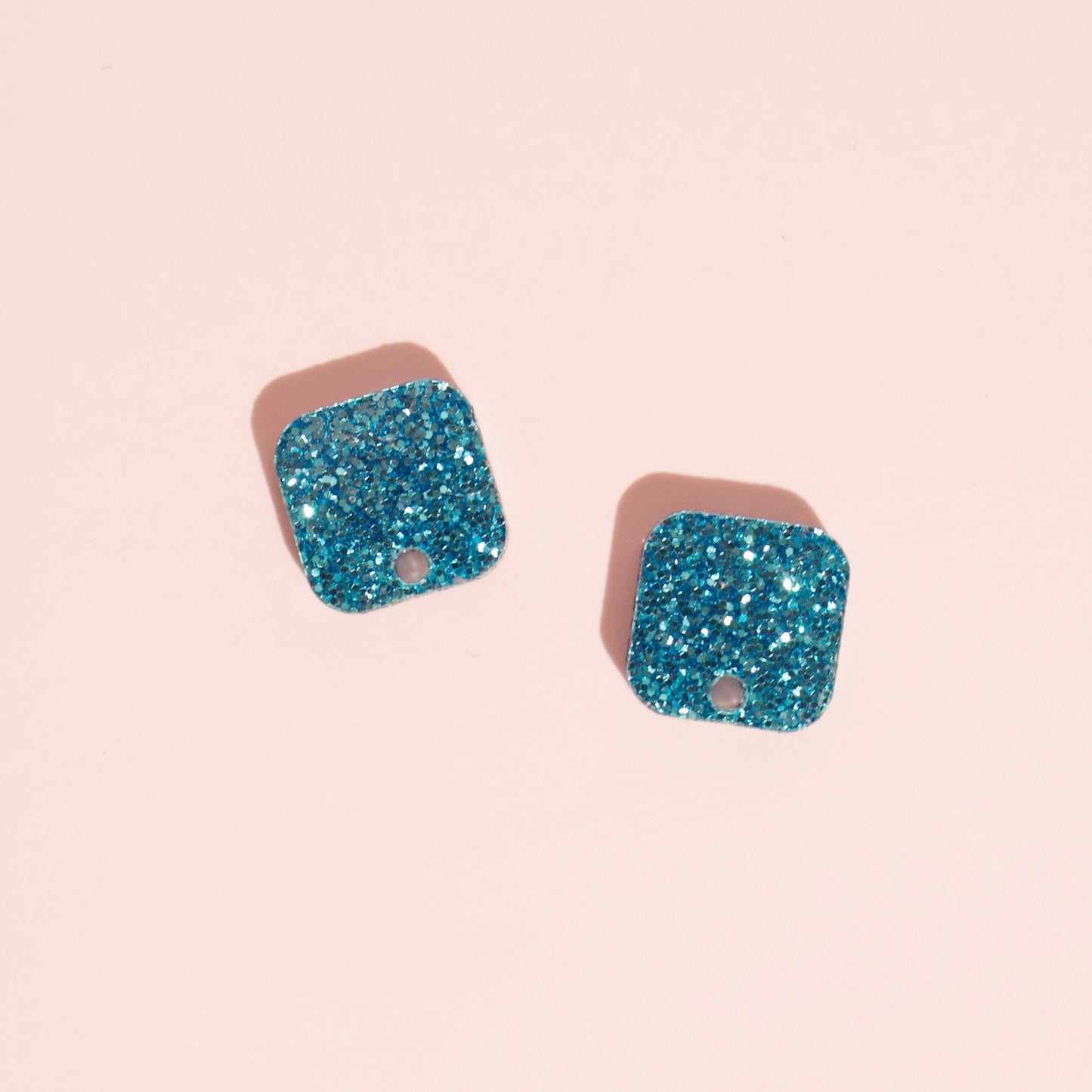 10mm Rounded Square Earring Toppers with Hole