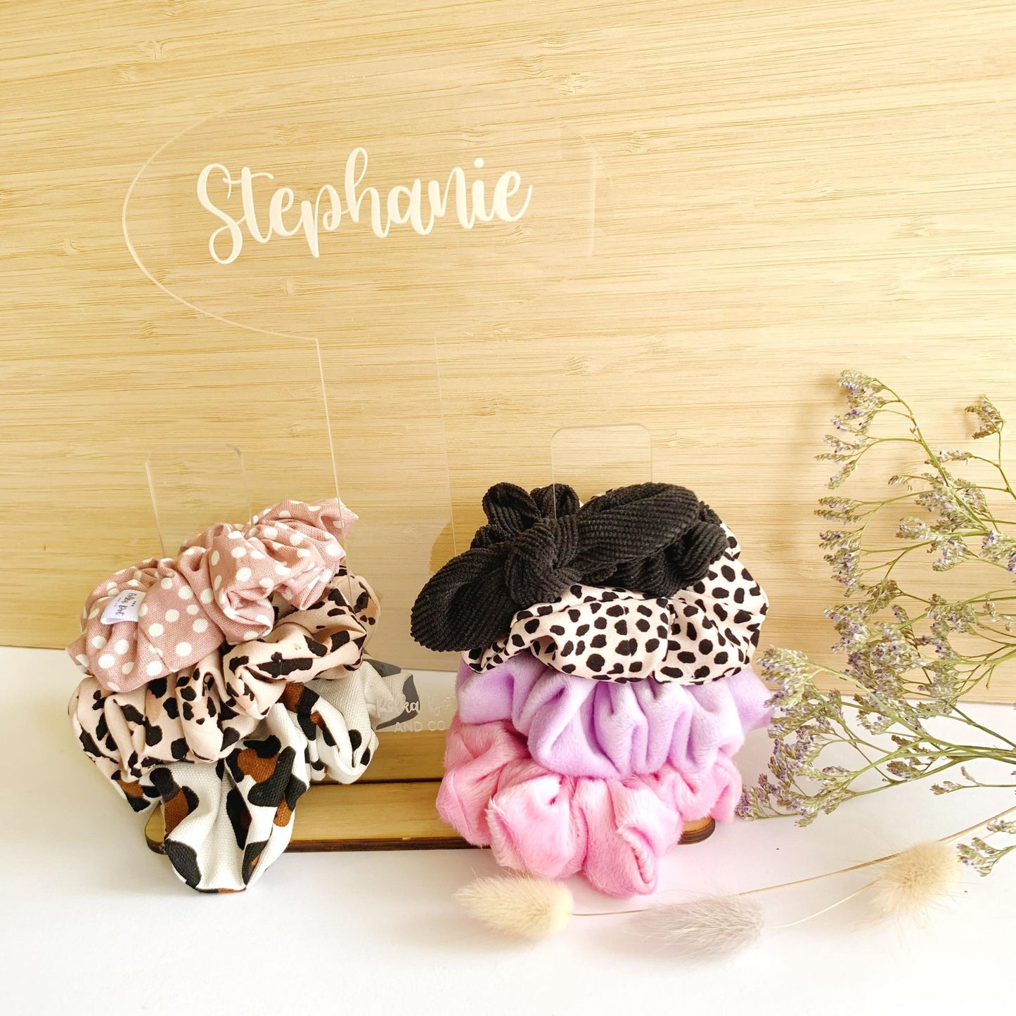 Set of 5 Blank Scrunchie Stand with bases