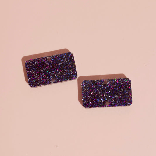 Pair of Rectangle Bar Connectors with Two Holes