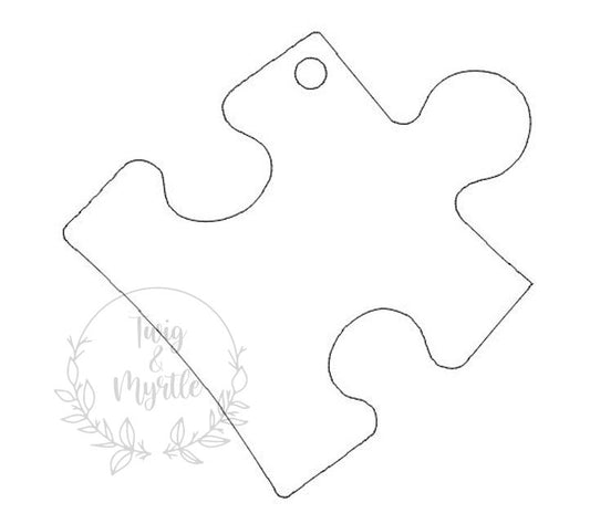 Pair of 30mm Puzzle Stud Earring Blank Dangles