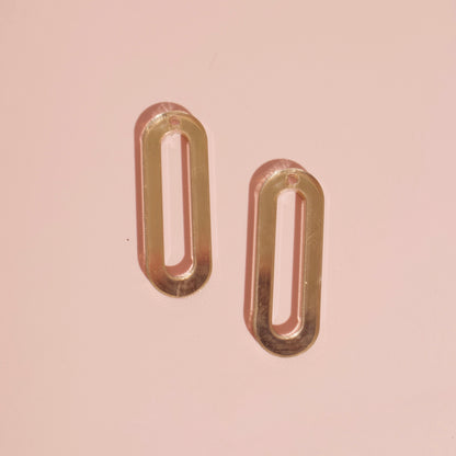 Narrow Open Oval Pair Dangle Blanks