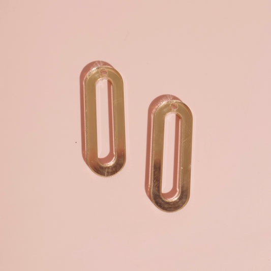 Narrow Open Oval Pair Dangle Blanks