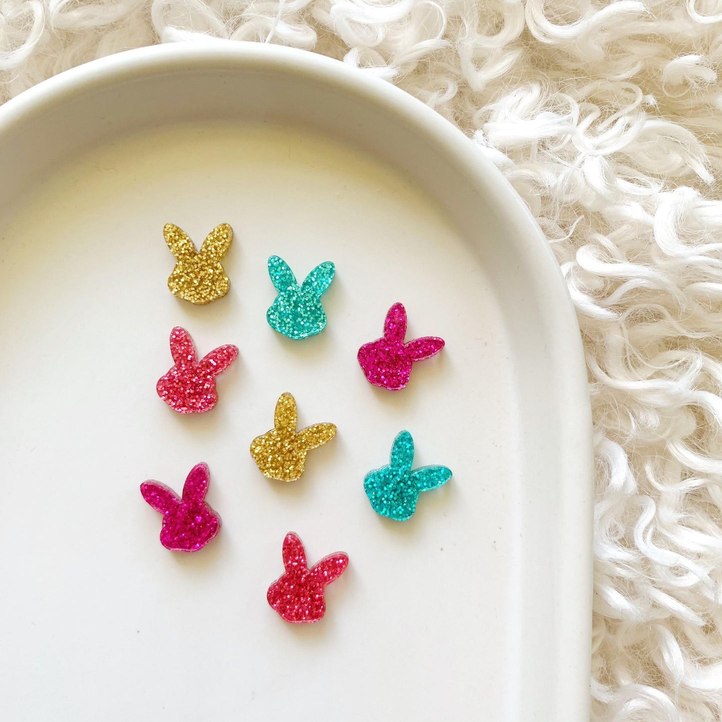 Bunny Head Earring Studs 15mm Pair of Blanks