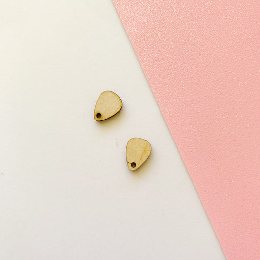 Pair of Candy Corn 15mm Stud Blanks with Holes
