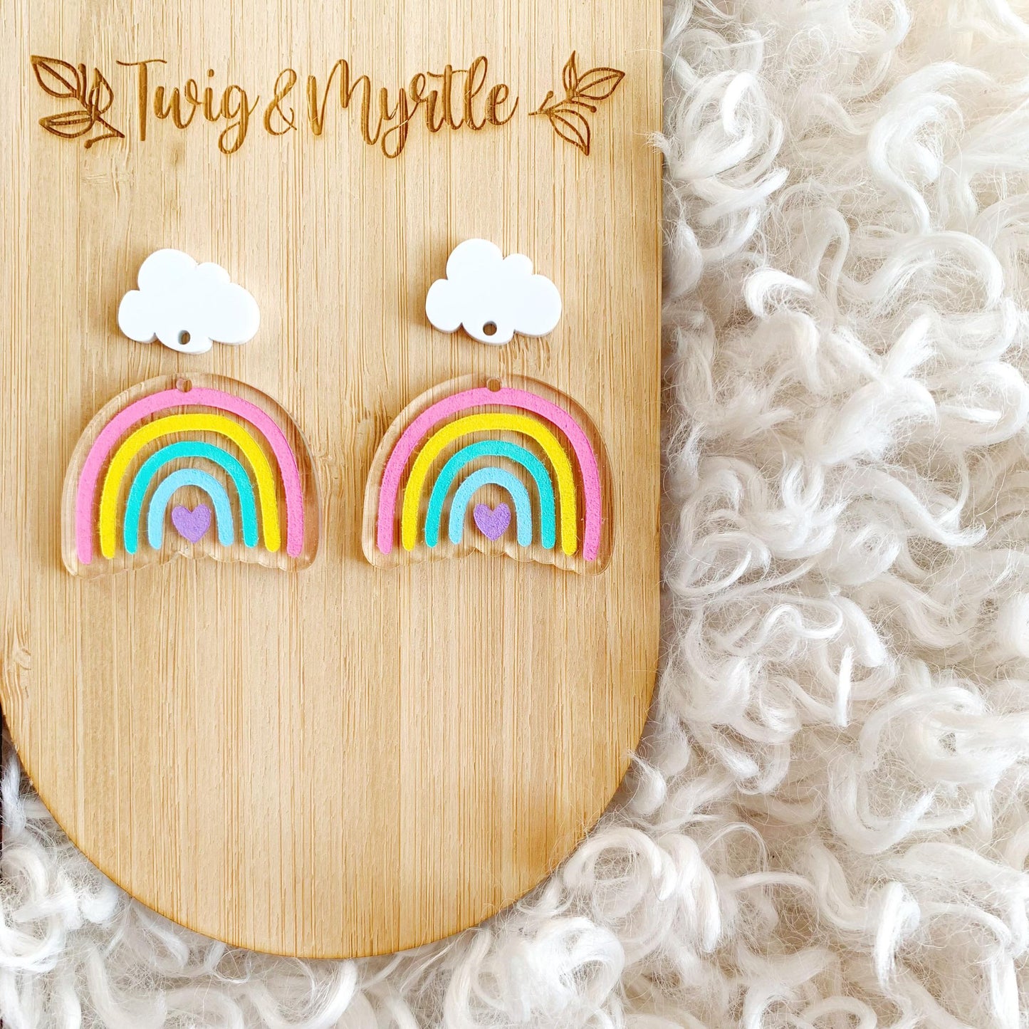 Clouds Pair of Studs with holes