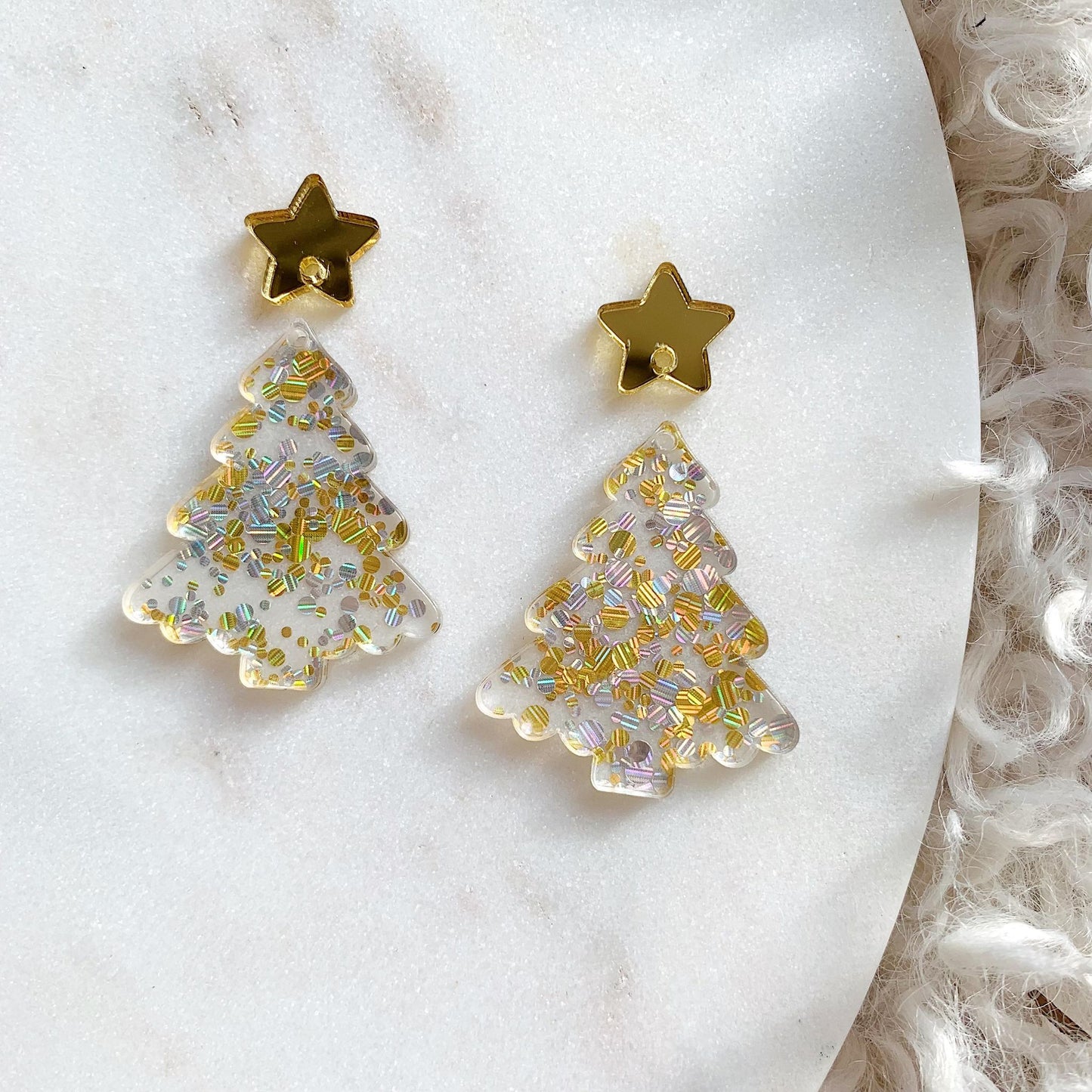 Fir Christmas Tree Pair of Dangles