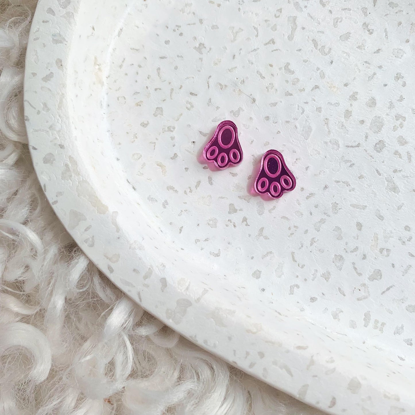 Teeny Bunny Feet - Engraved Mirror