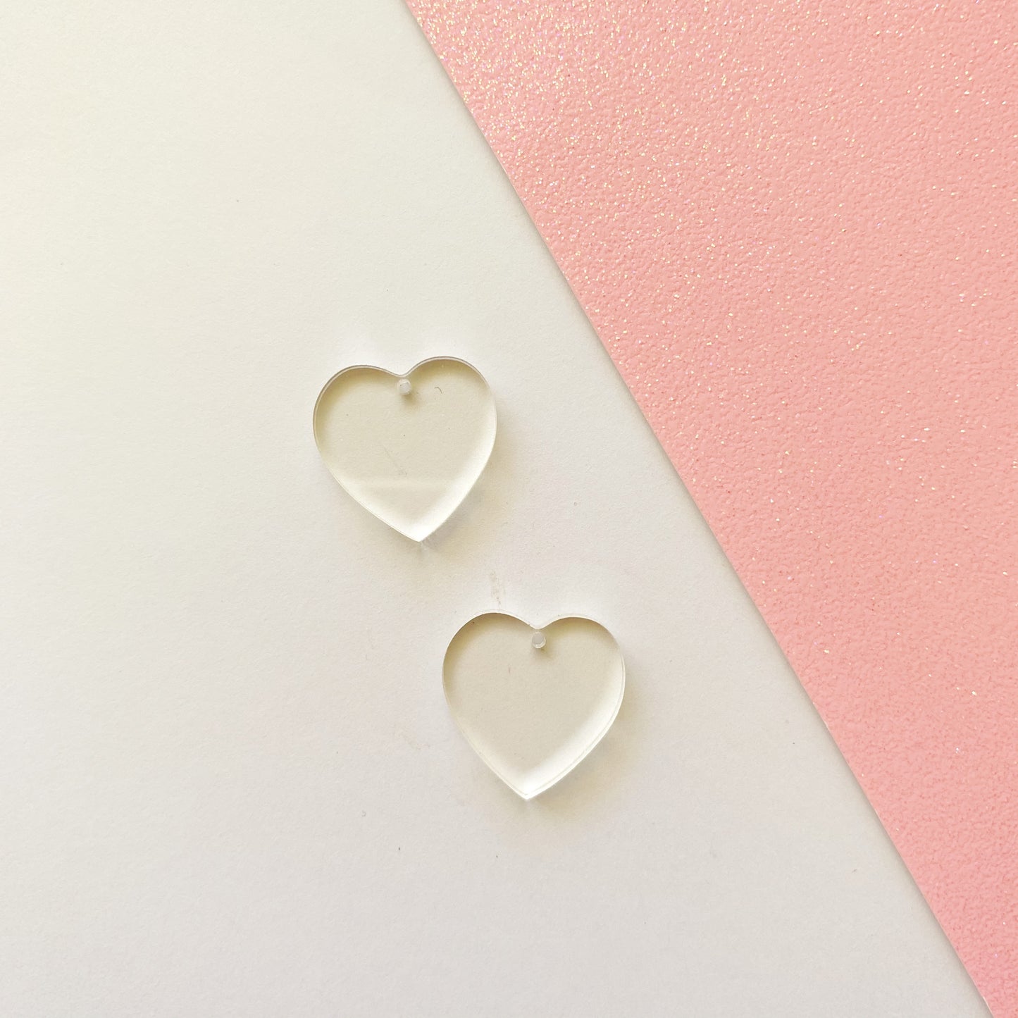 Pair of Heart 30mm Dangle Blanks