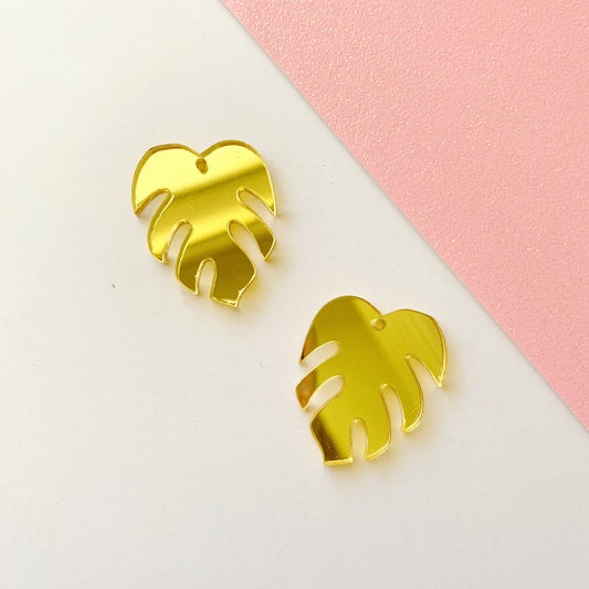Pair of 35mm Jungle Leaf Dangles