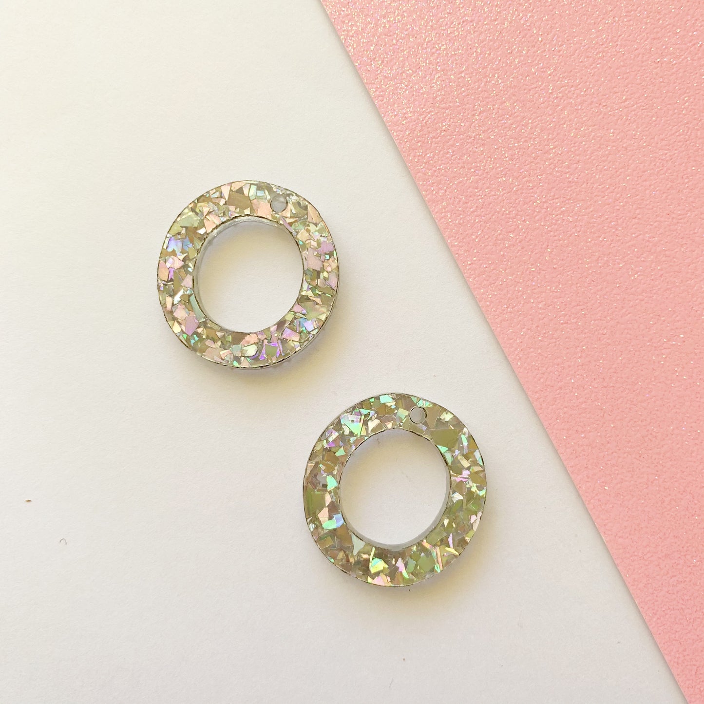 Pair of Organic Open Circle 30mm Dangle Blanks